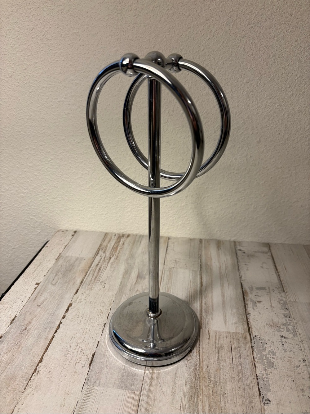 Chrome Towel Holder Stand - Silver